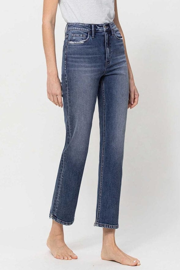 Flying Monkey Flying Monkey High Rise Straight Leg Ankle Jean - Little Miss Muffin Children & Home