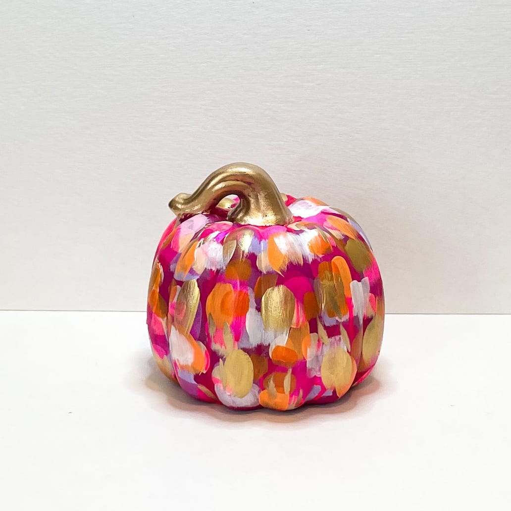 Jessica Reynolds Art Pink Abstract Pumpkin - Little Miss Muffin Children & Home