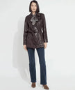 Lysse Mavis Foil Vegan Suede Belted Trench Coat in Double Espresso Snake - Little Miss Muffin Children & Home