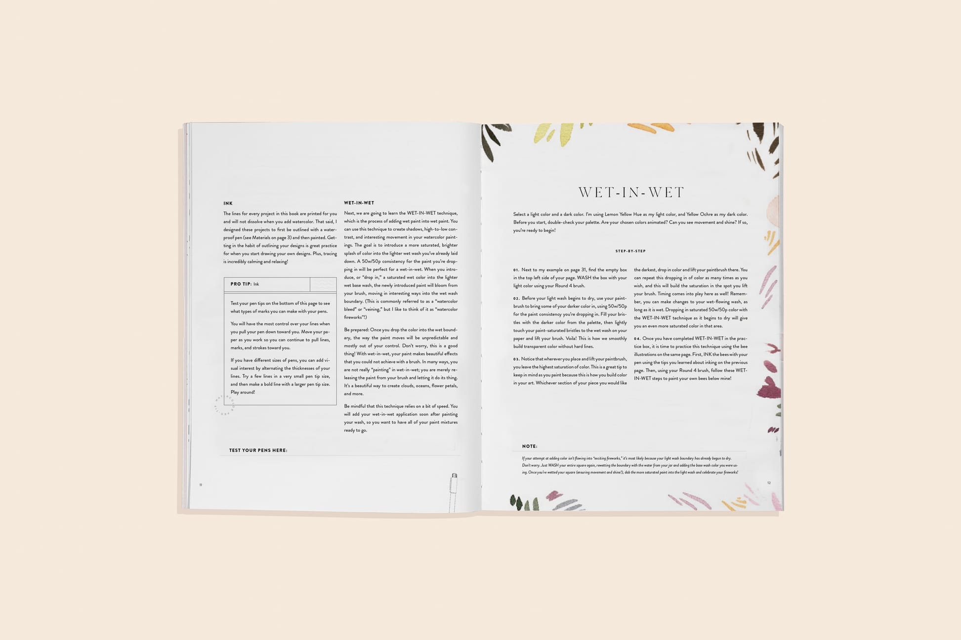 Watercolor Workbook 2: Flowers, Feathers, & Animal Friends