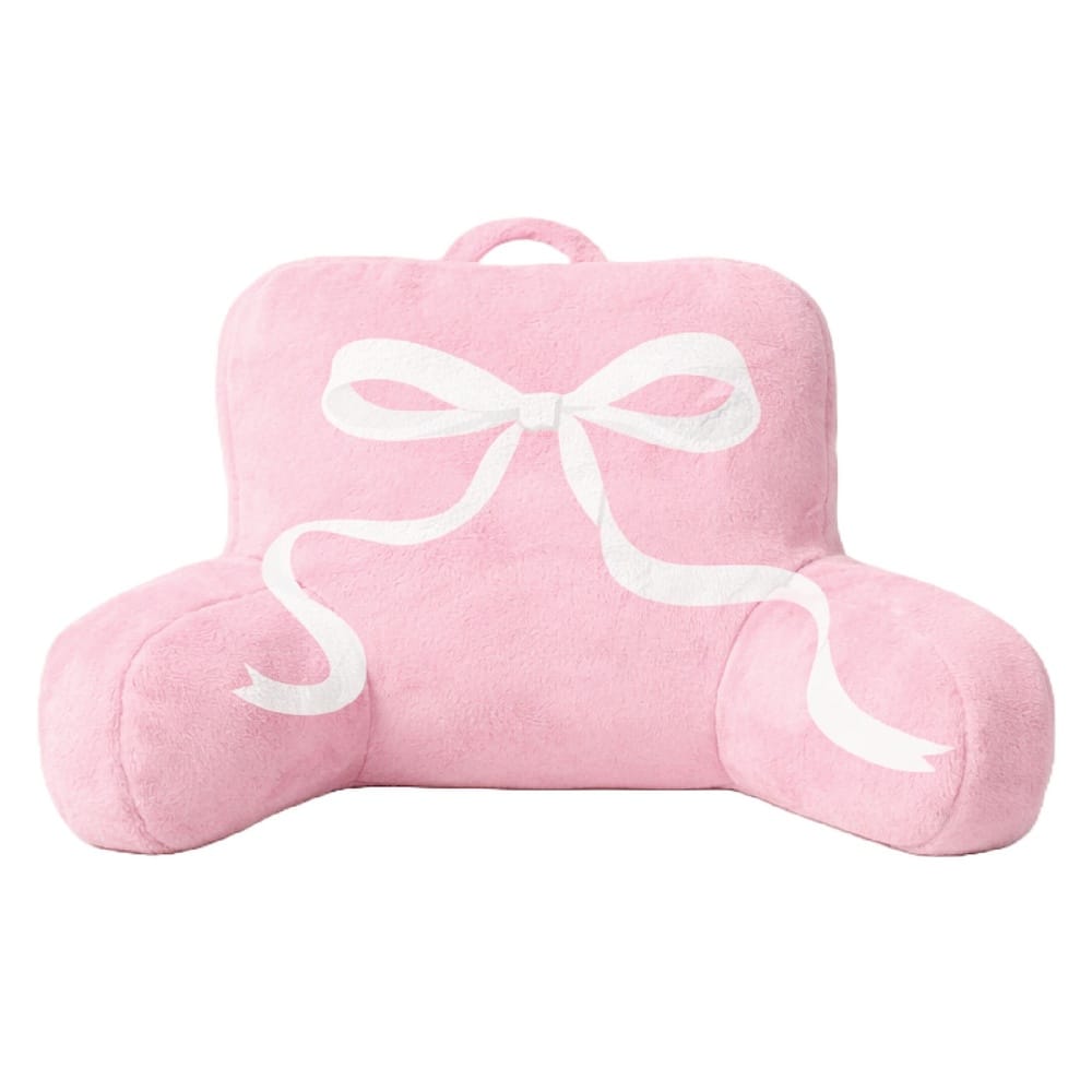 iScream Pink Ribbon Bow Fur Lounge Pillow - Little Miss Muffin Children & Home