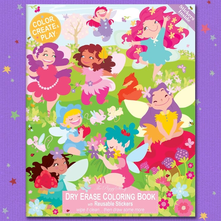 The Piggy Story The Piggy Story Dry Erase Coloring Book Fairy Garden - Little Miss Muffin Children & Home