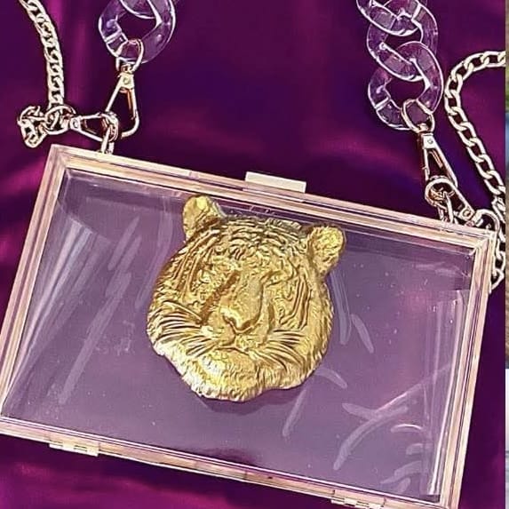 Geaux Tiger Clear Acrylic Gameday Purse