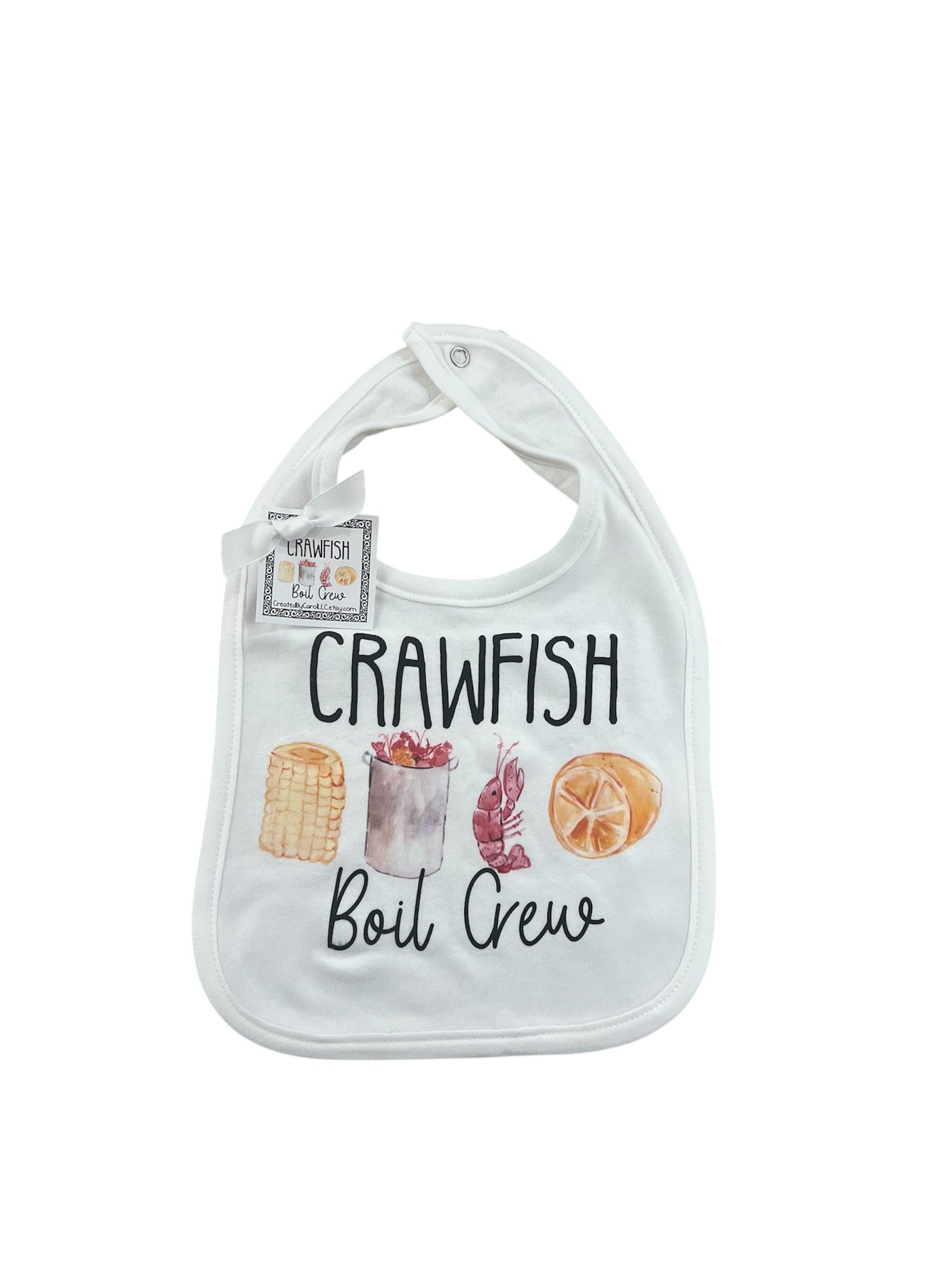 Created by Carol LLC Created by Carol Crawfish Boil Crew Knit Bib - Little Miss Muffin Children & Home