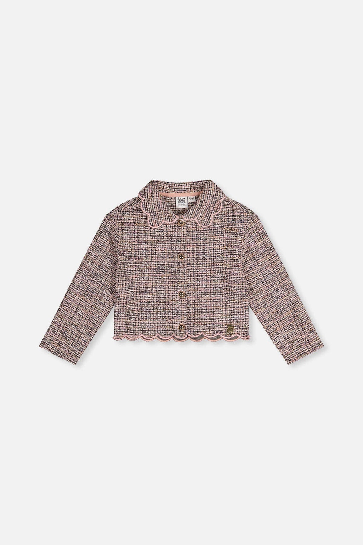 Deux Par Deux Jacquard Multico Short Jacket - Little Miss Muffin Children & Home
