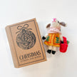 Creative Co-op Handmade Wool Felt Bunny  4" Ornament In Book Shaped Box, 4 Styles - Little Miss Muffin Children & Home