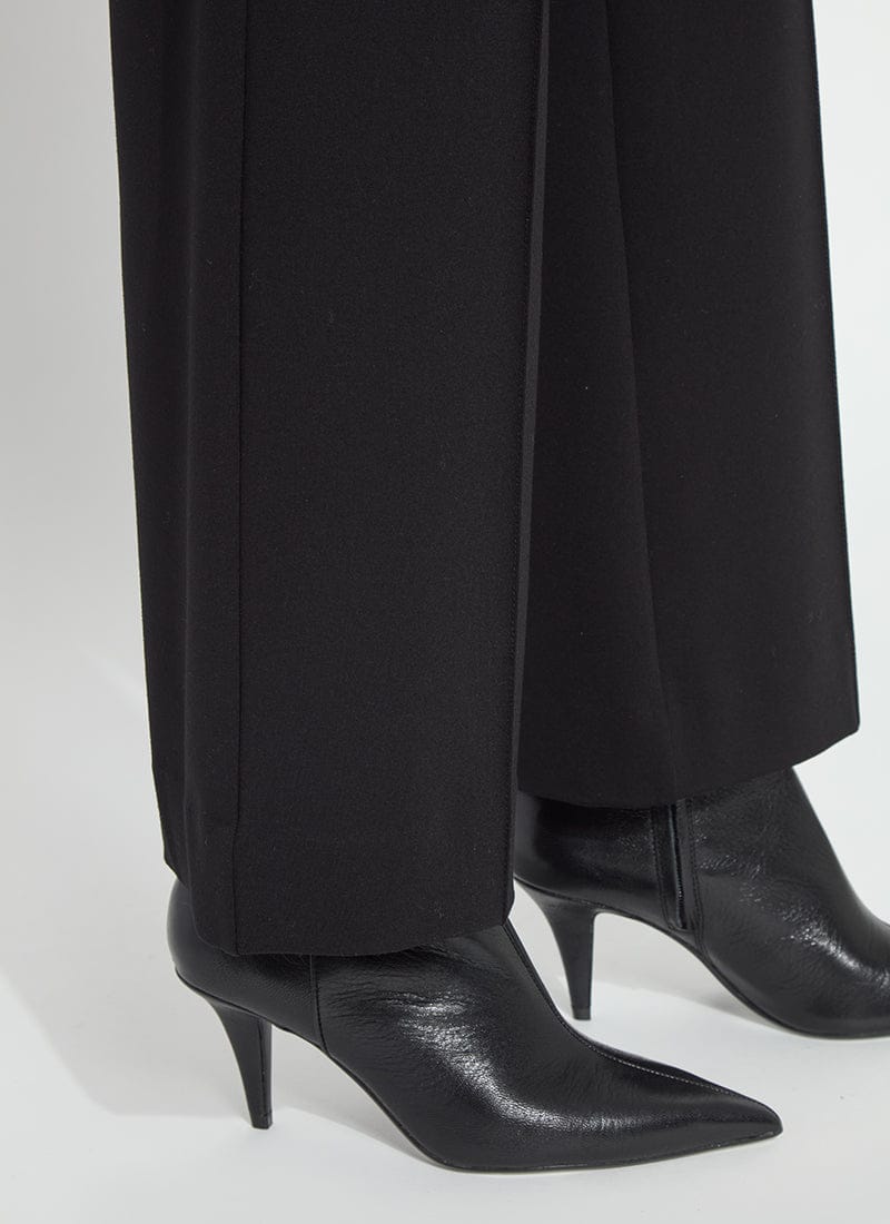 Nadia Zip Front Ponte Trouser in Black