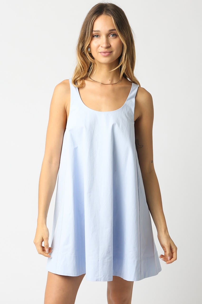 Ariel Sleeveless Swing Mini Dress Light blue for women 