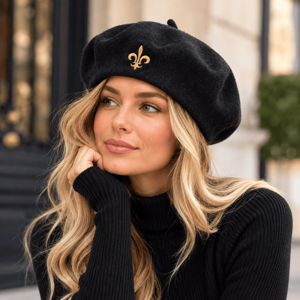 Whereable Art Fleur de Lis Beret | 2 Colors