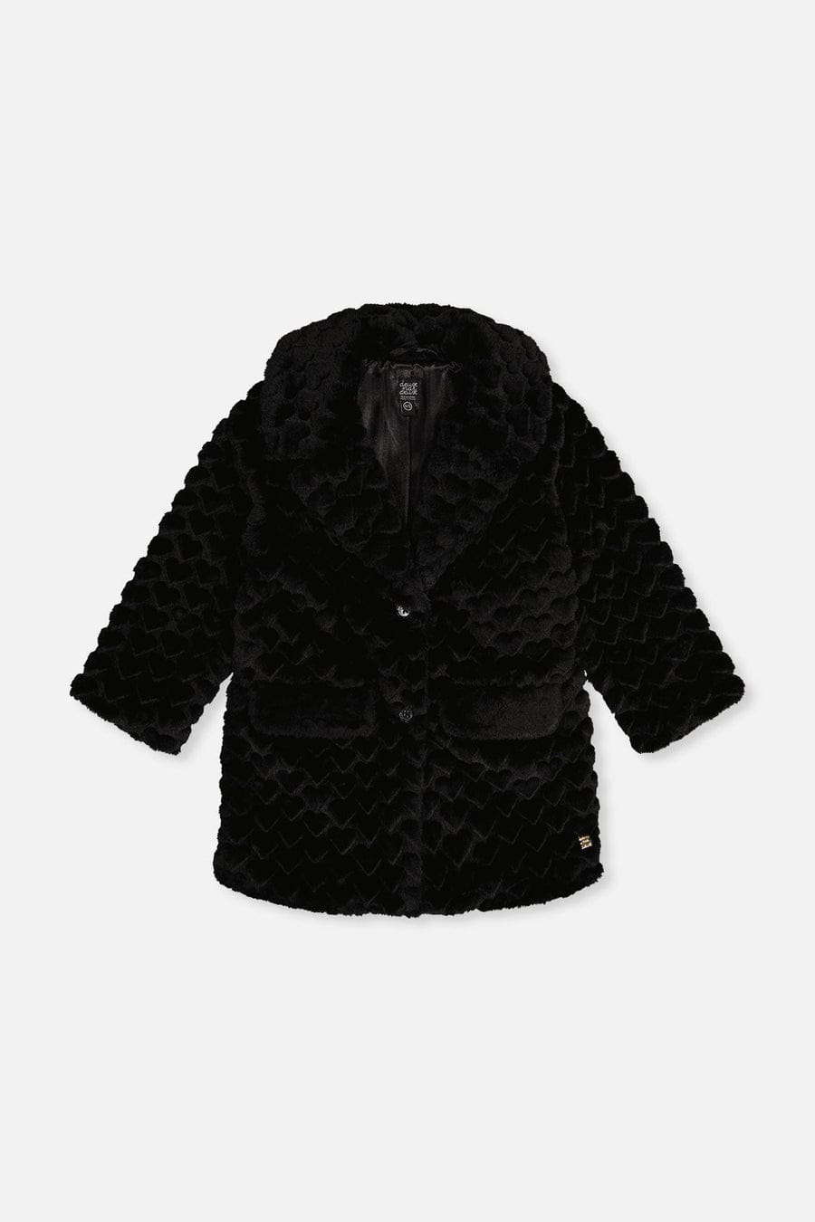 Anthracite Fake Fur Long Coat