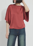 Lysse Ginger Mix-Media Dolman Tee in Copper Blush - Little Miss Muffin Children & Home