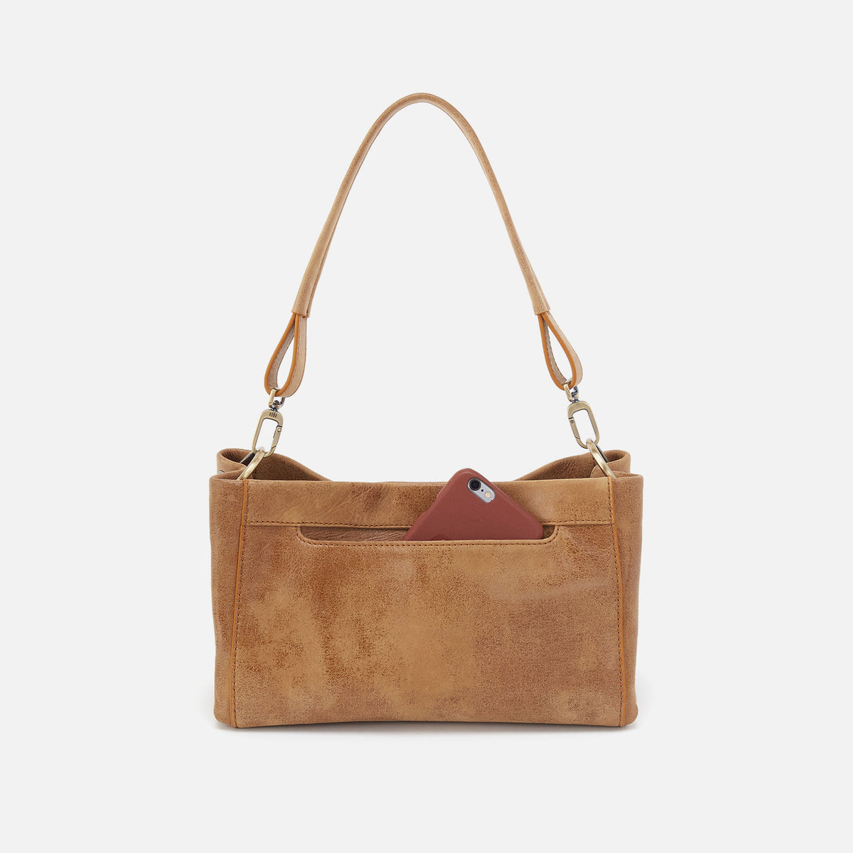 Seneca Shoulder Crossbody In Buffed Leather Whiskey