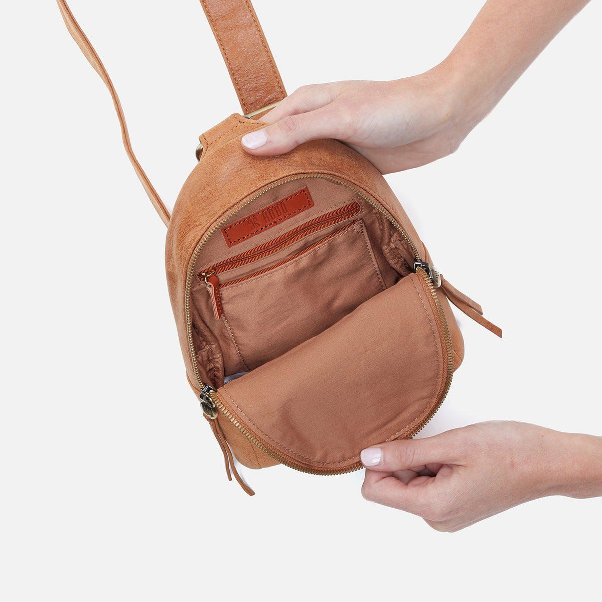 Hobo Fern Sling In Buffed Leather Whiskey - Little Miss Muffin Children & Home