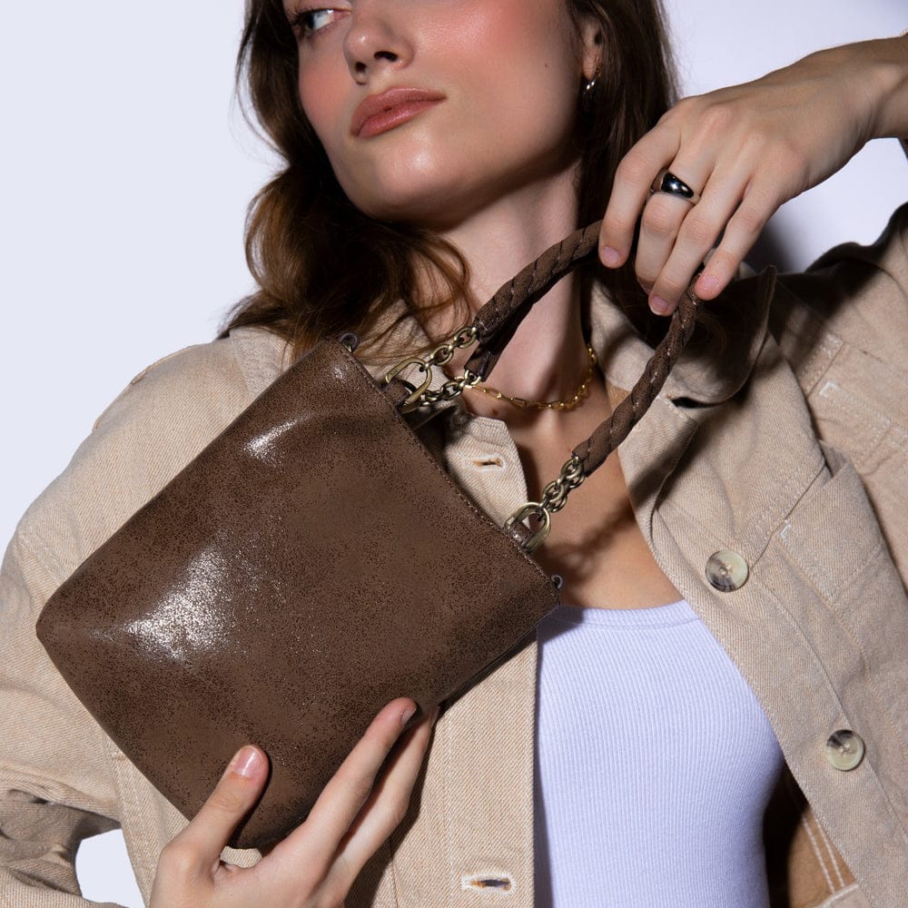 Hobo Tennessee Mini Bag Buffed Leather - Mocha - Little Miss Muffin Children & Home