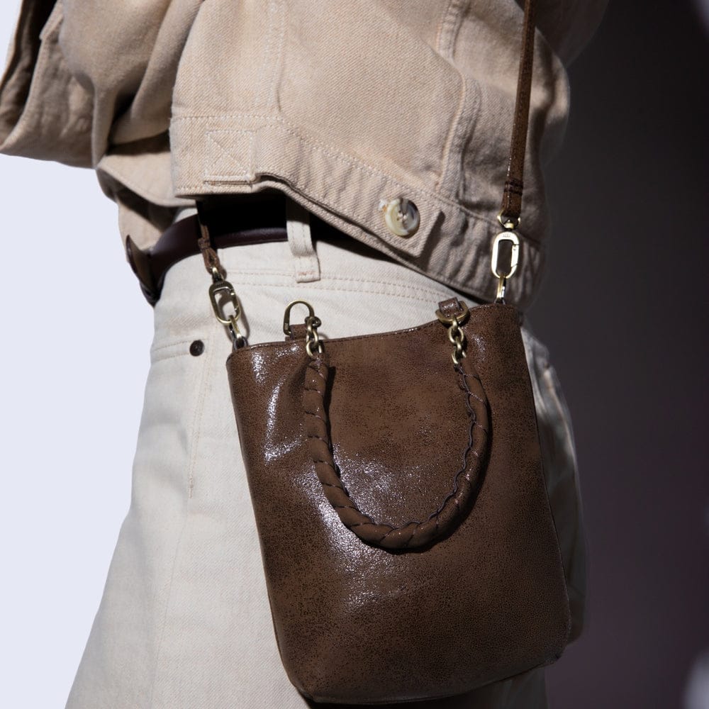 Hobo Tennessee Mini Bag Buffed Leather - Mocha - Little Miss Muffin Children & Home