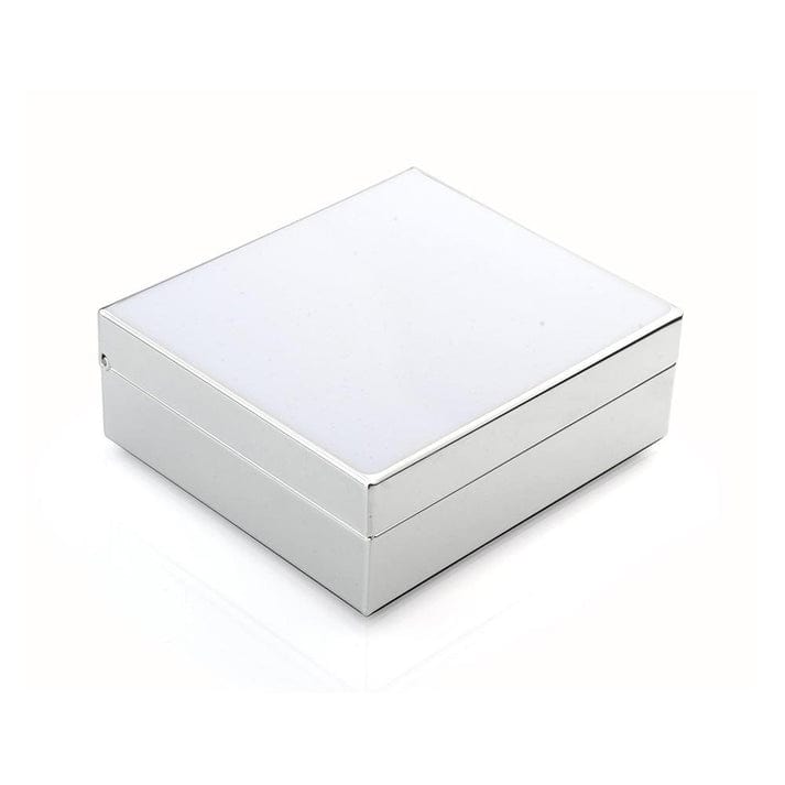 Addison Ross Ltd White Enamel & Silver Box 4" - Little Miss Muffin Children & Home