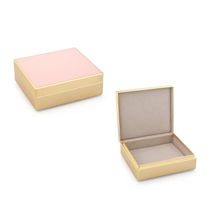 Addison Ross Ltd Pale Pink Enamel & Gold Box 4" - Little Miss Muffin Children & Home
