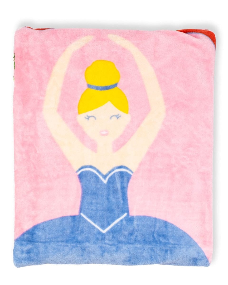 Girl ballerina throw blanket 