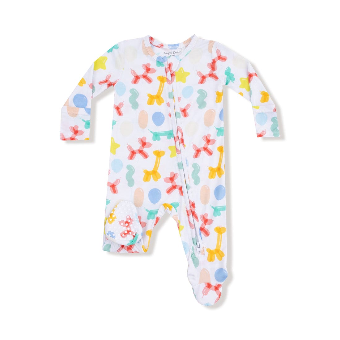Balloon Animals Blue 2 Way Zipper Footie