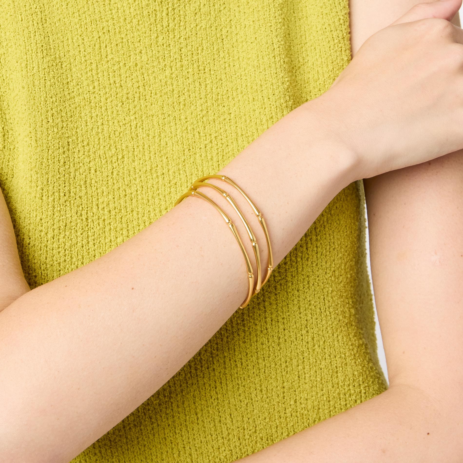 Julie Vos Julie Vos Bamboo Bangle Gold Medium - Little Miss Muffin Children & Home