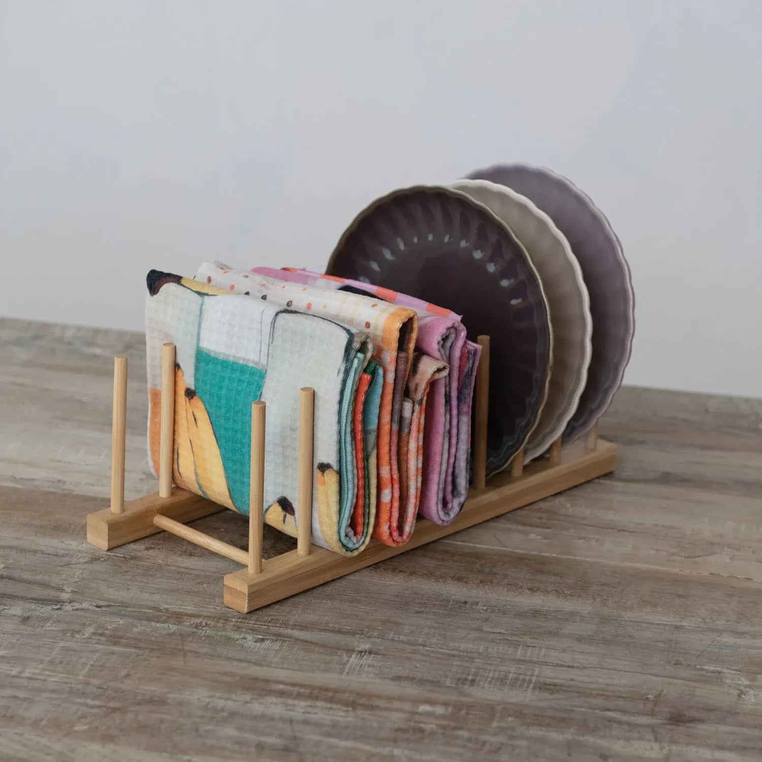 Bamboo Display Rack with 8 Sections