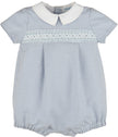 Blue Checks Smock Boy Bubble