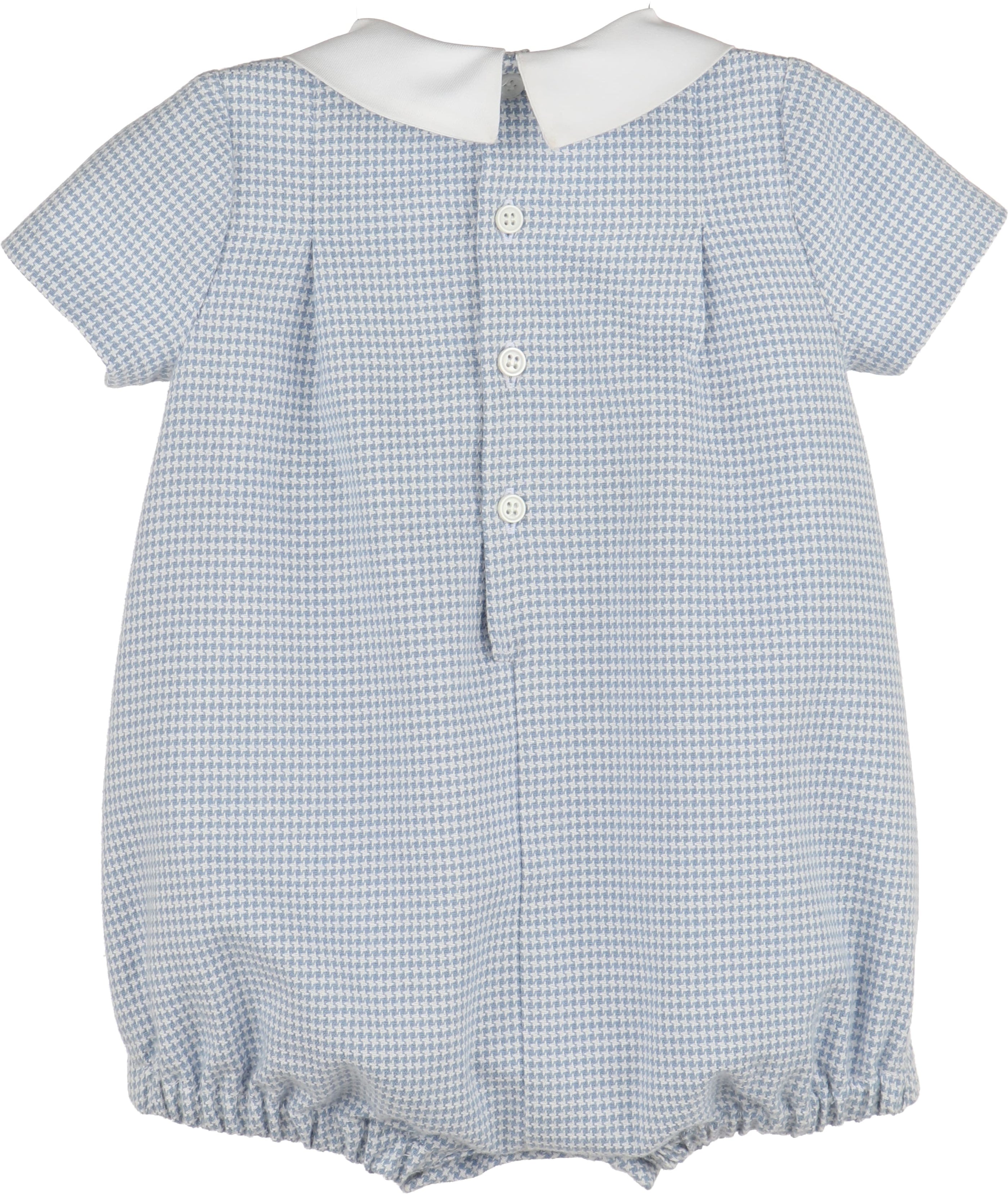 Blue Checks Smock Boy Bubble