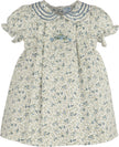 Blue Fallen Leaves Wreath Dress