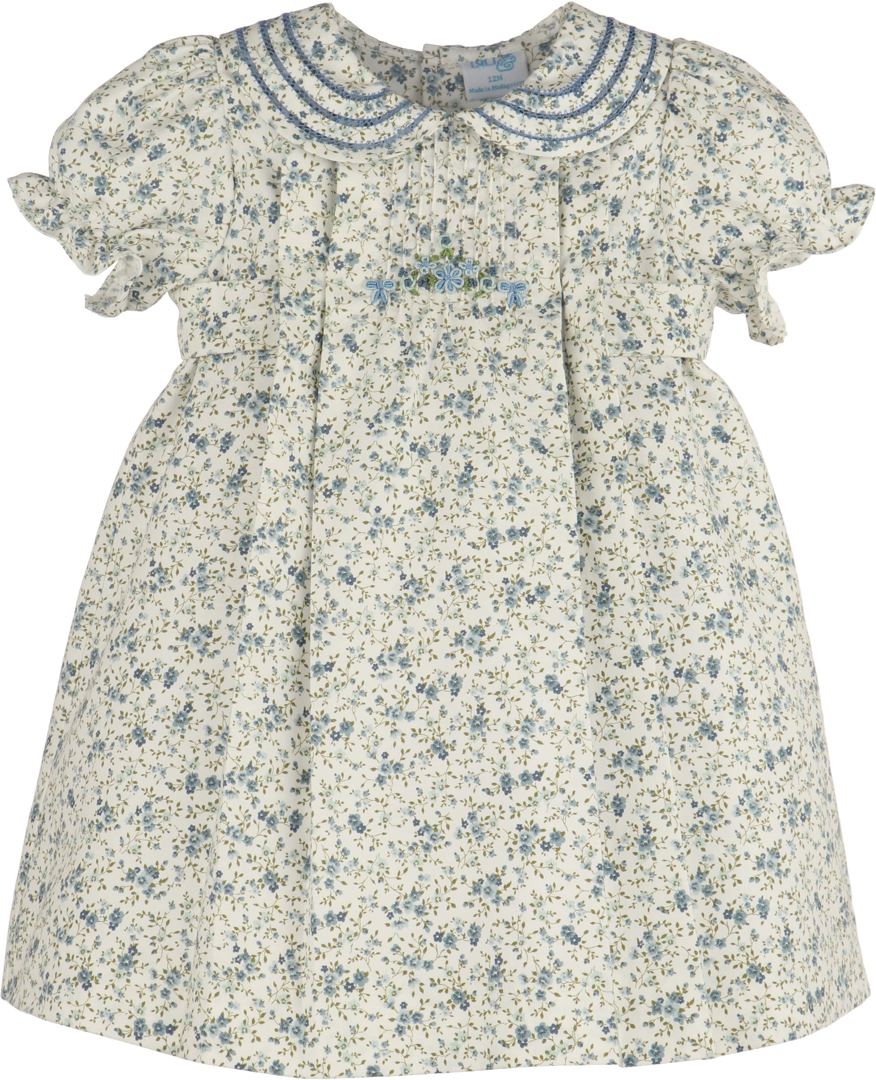 Blue Fallen Leaves Wreath Dress