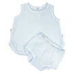 Blue Knit Pinstripe Diaper Set, No Bow