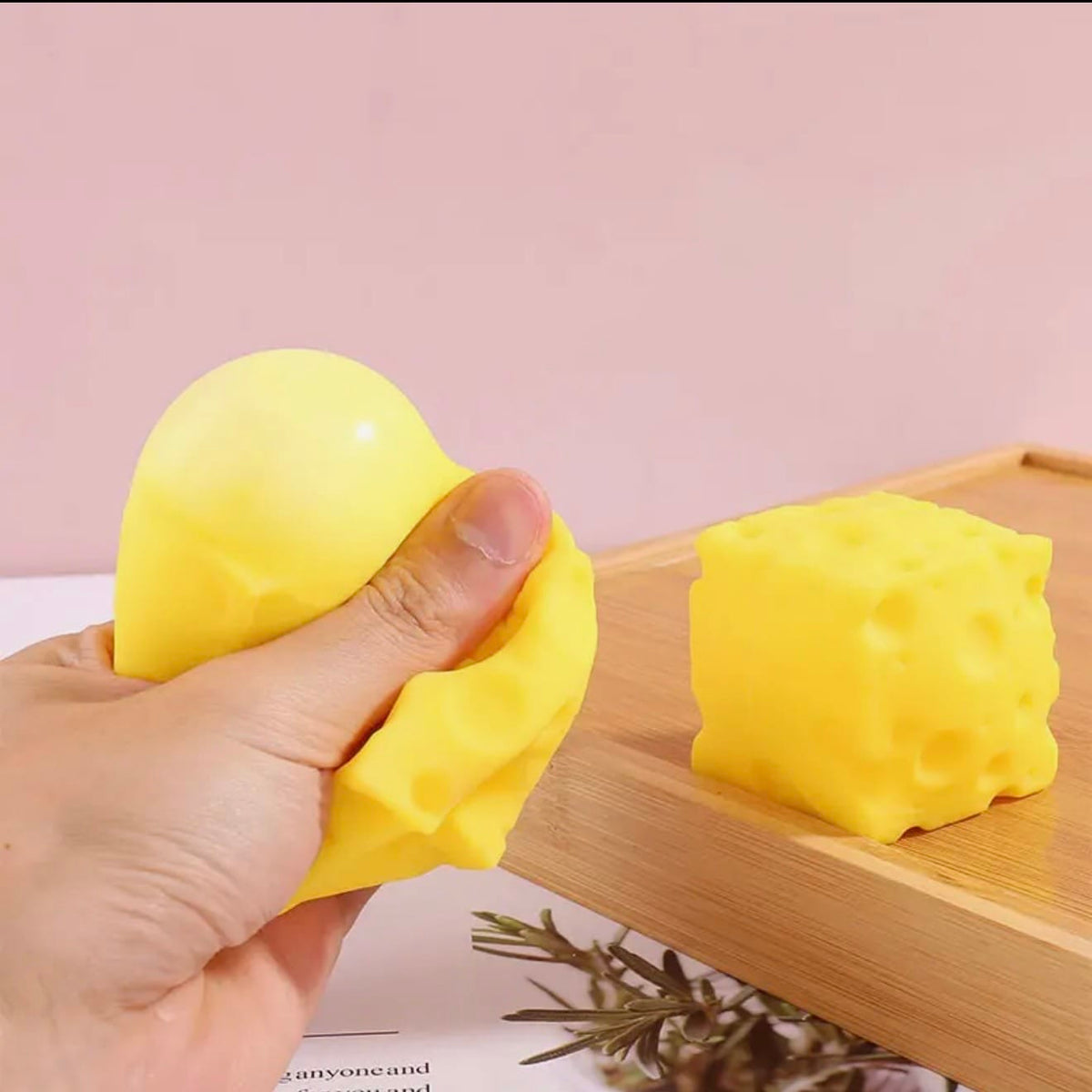 Square Cheese Squishy Toy – Slow Rise Fidget & Sensory Toy for Kids