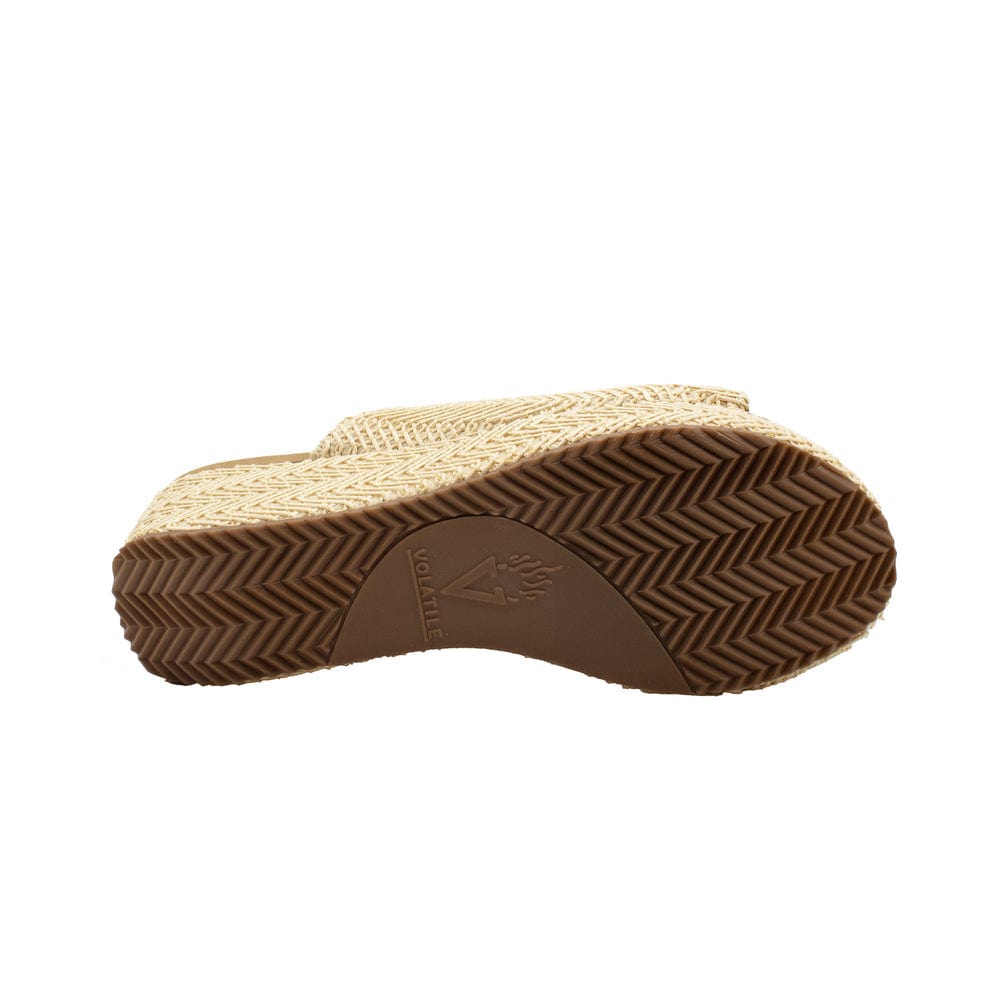 Volatile Volatile Canteen Metallic Braided Fabric Wedge Sandals in Natural - Little Miss Muffin Children & Home