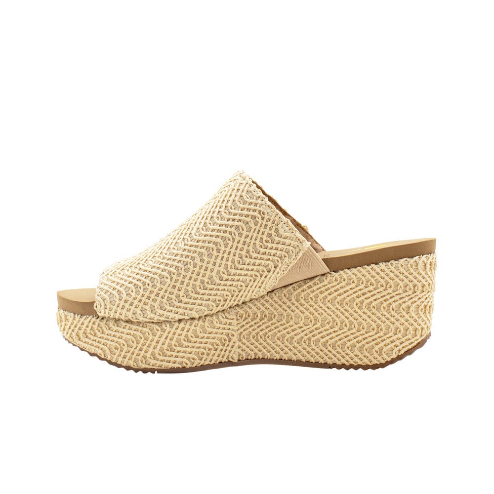 Volatile Volatile Canteen Metallic Braided Fabric Wedge Sandals in Natural - Little Miss Muffin Children & Home