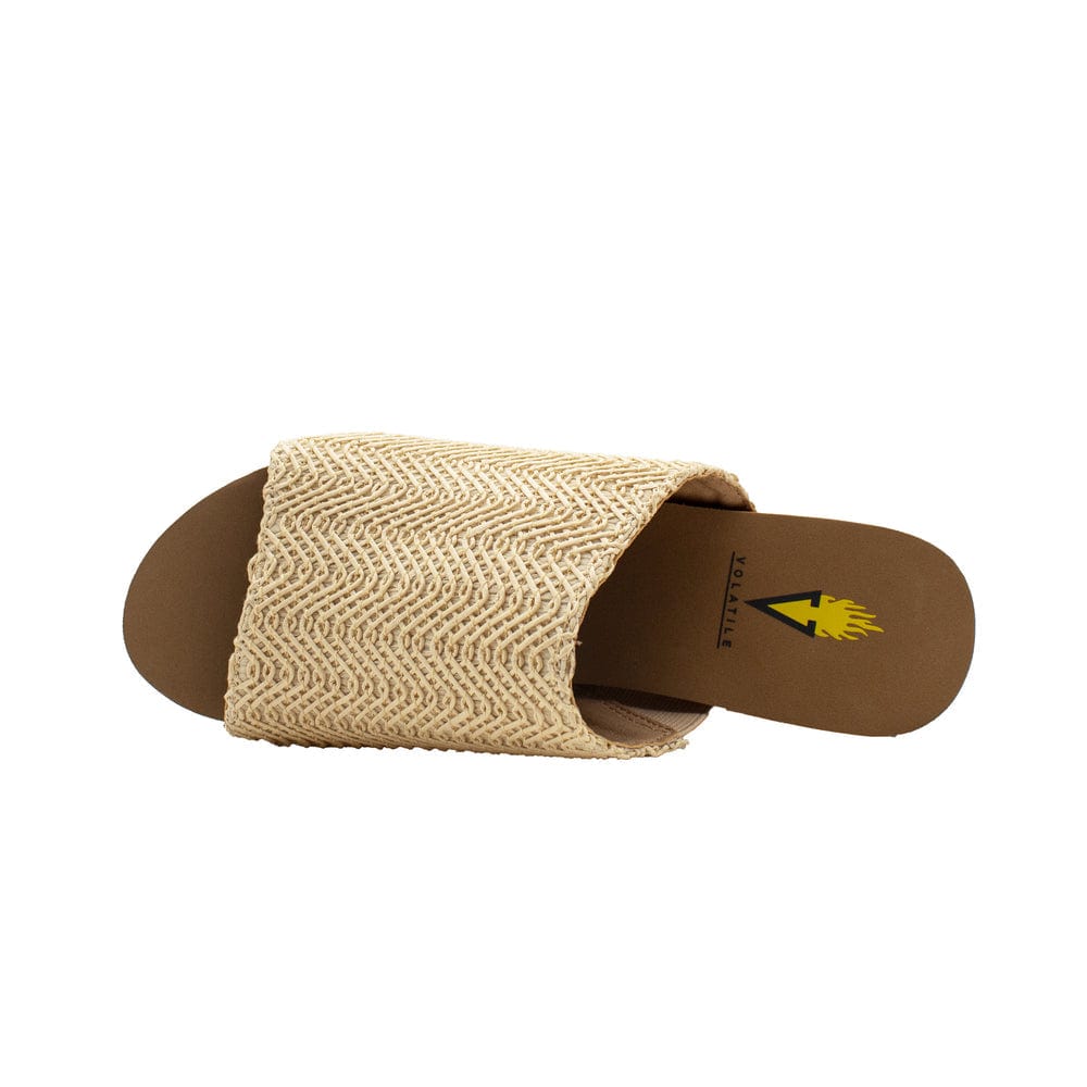 Volatile Volatile Canteen Metallic Braided Fabric Wedge Sandals in Natural - Little Miss Muffin Children & Home