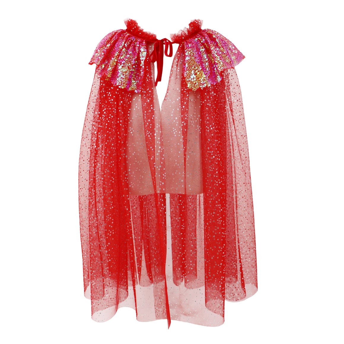 Pink Poppy Twinkling Christmas Sequin Trim Cape - Little Miss Muffin Children & Home