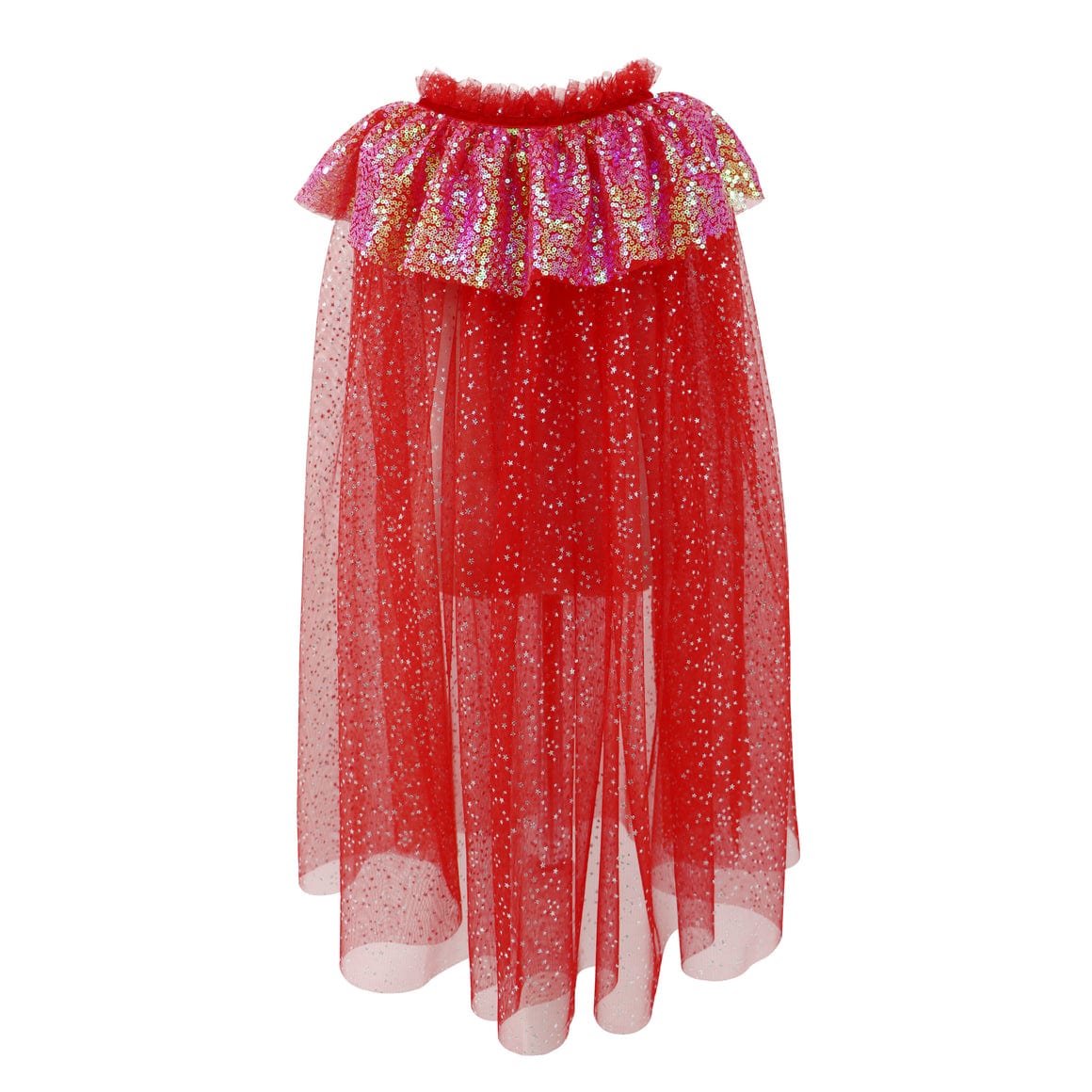 Pink Poppy Twinkling Christmas Sequin Trim Cape - Little Miss Muffin Children & Home