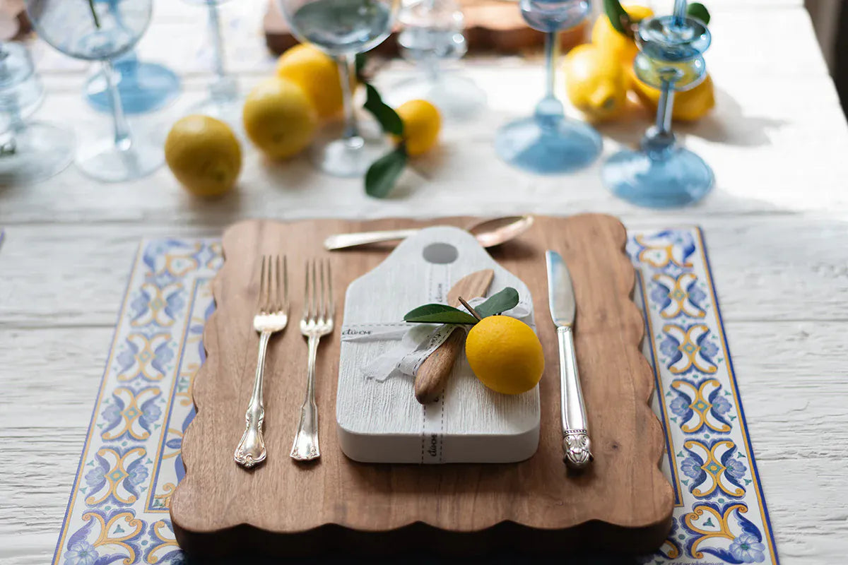 Dutch Cheese Board with Spreader, Small, White