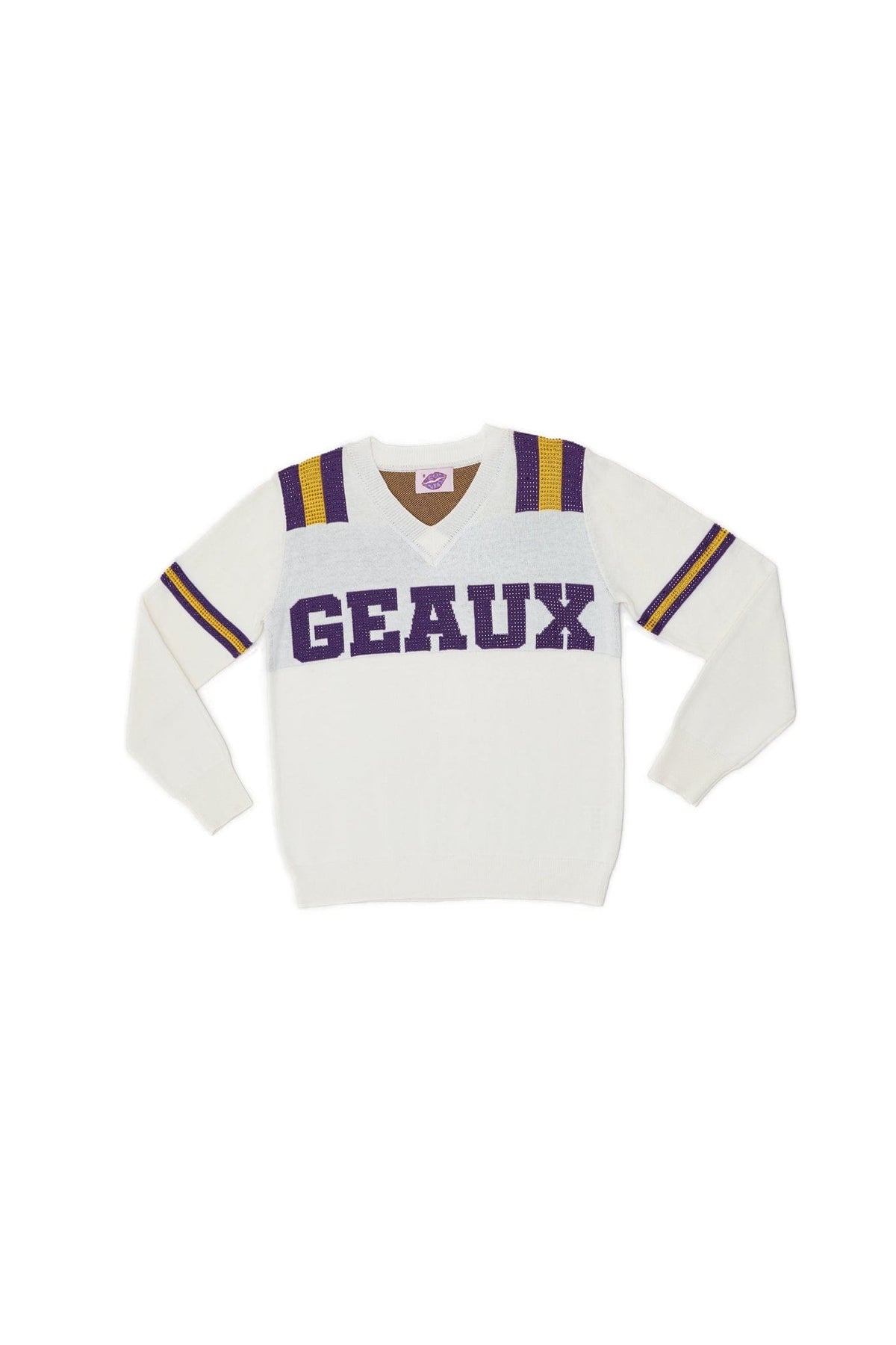 Sparkle City Sparkle City Women's White GEAUX Sparkle Jersey Sweater - Little Miss Muffin Children & Home