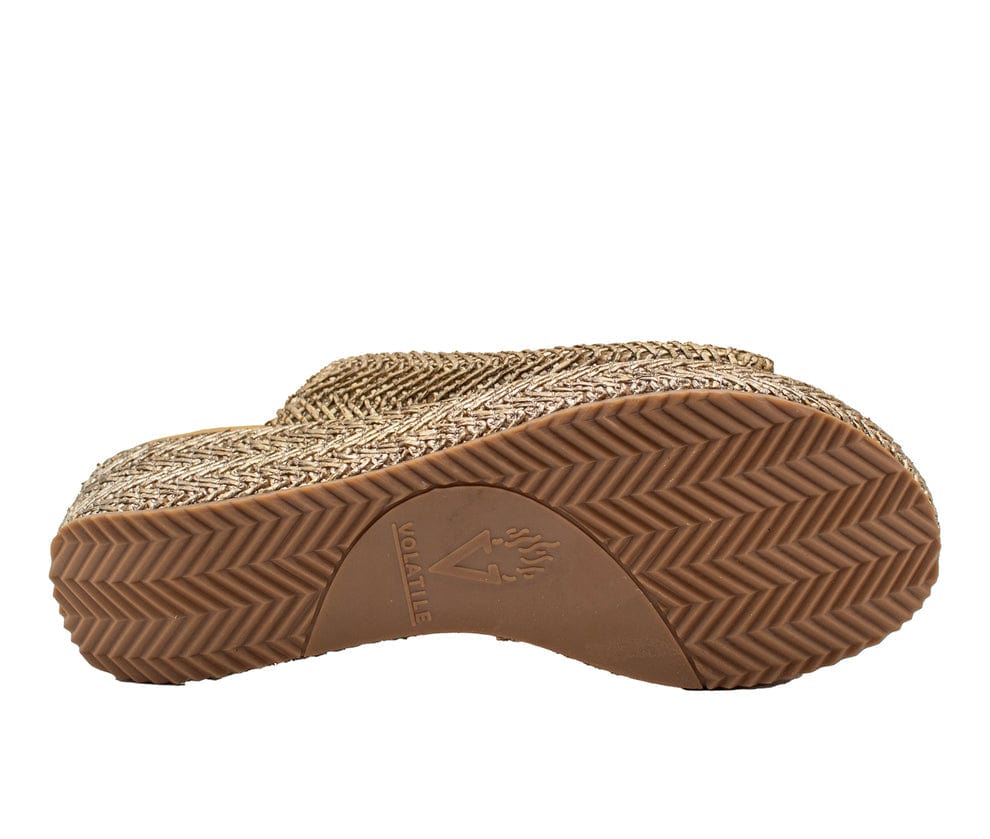 Volatile Volatile Canteen Metallic Braided Fabric Wedge Sandals - Little Miss Muffin Children & Home