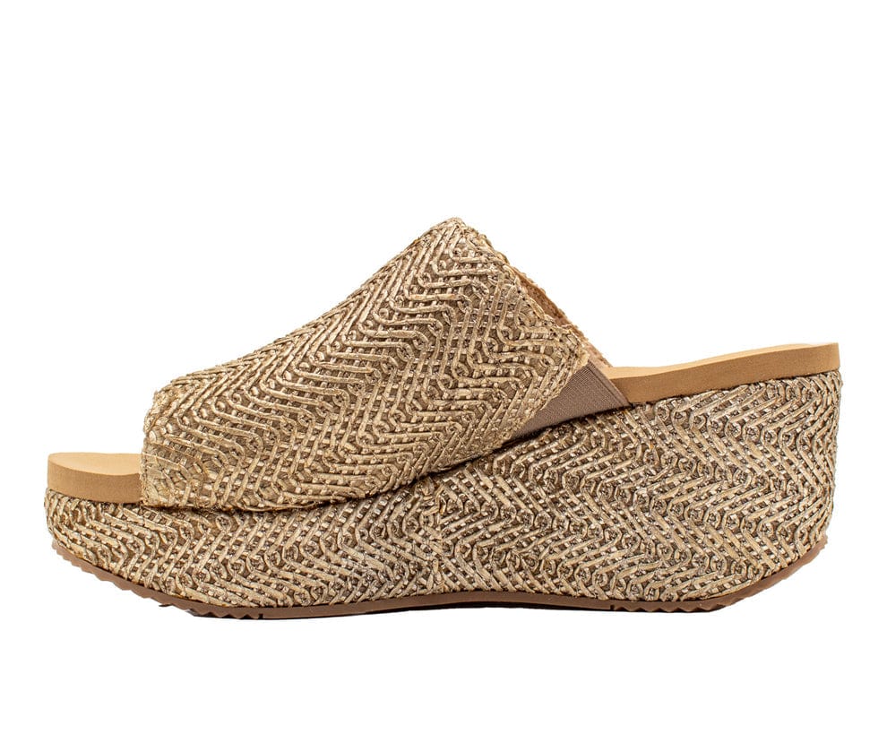 Volatile Volatile Canteen Metallic Braided Fabric Wedge Sandals - Little Miss Muffin Children & Home