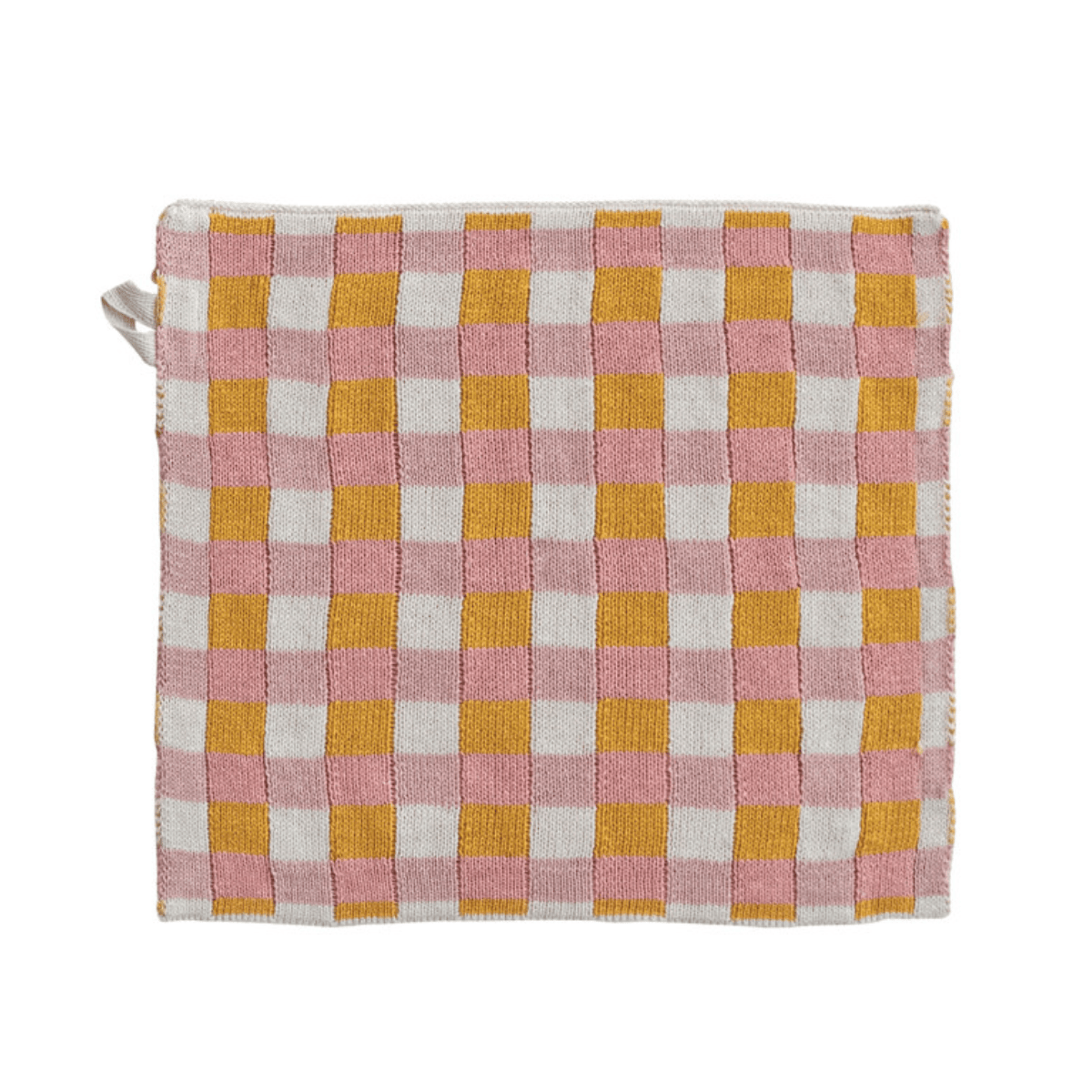 Creative Co-op Cotton Knit Dish Cloth with Check/Plaid Pattern, 4 Styles Available - Little Miss Muffin Children & Home