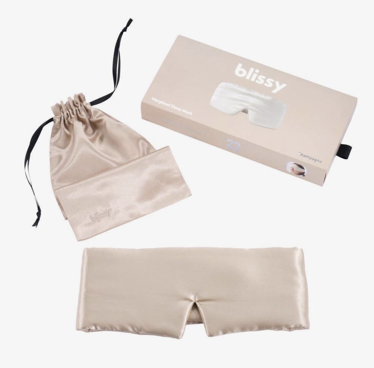 Champagne Weighted Sleep Mask