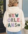 New Orleans Letter Patchwork Hoodie - Em's Threads