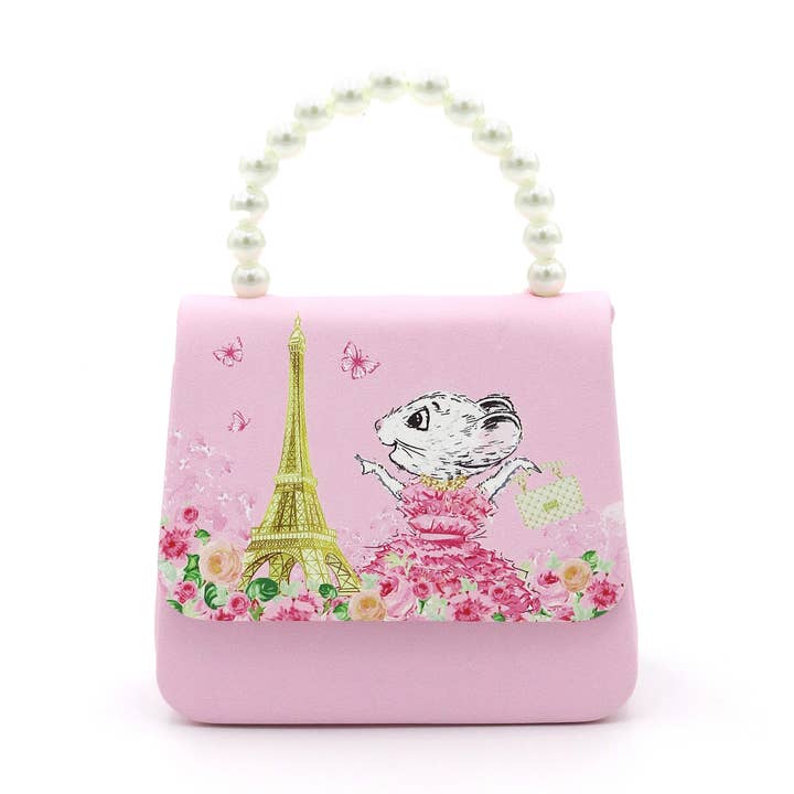 Claris the Chicest Mouse in Paris Handbag with Pearl Handle