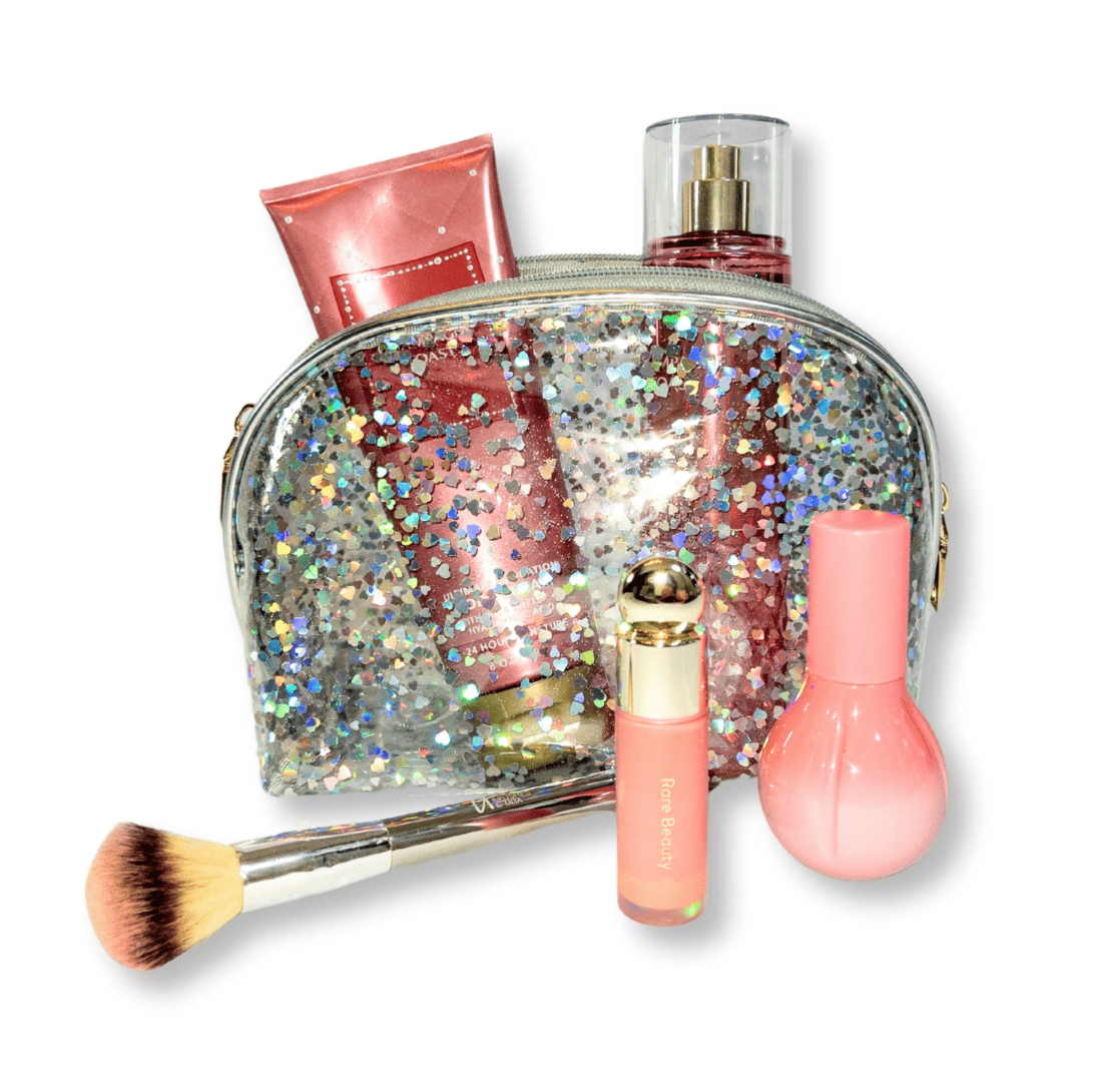 Carrying Kind Clear Glitter Cosmetic Bags, 3 Sizes Available - Little Miss Muffin Children & Home