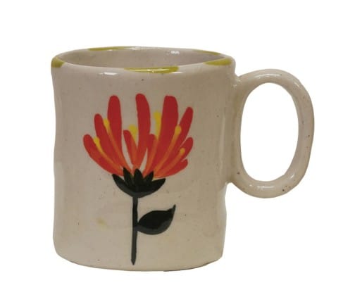 Hand-Painted Stoneware 5oz Mug, 4 Styles Available