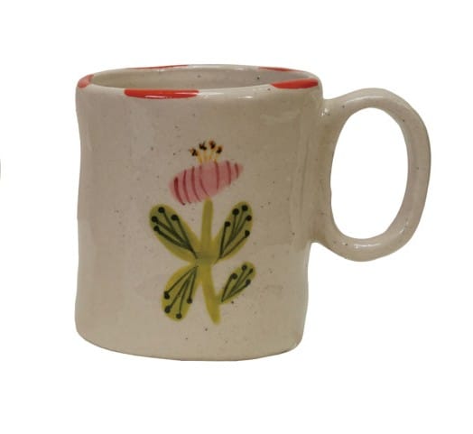 Hand-Painted Stoneware 5oz Mug, 4 Styles Available