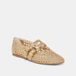 Baylee Gold Woven Stella Ballet Flats