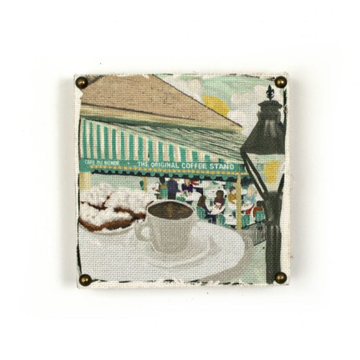 Second Line Ventures The  Parish Line Cafe Du Monde Art Block - Little Miss Muffin Children & Home
