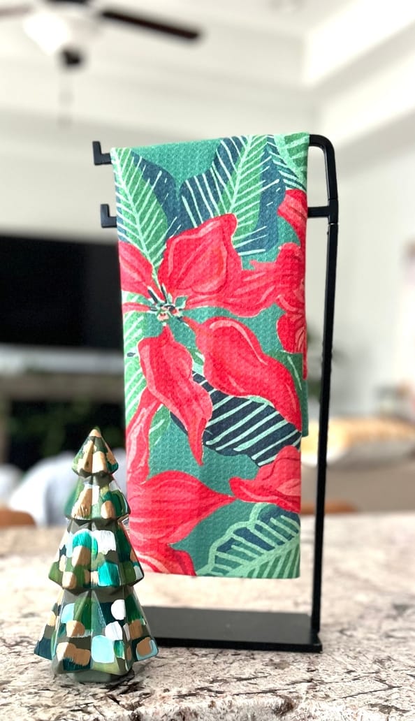 Jessica Reynolds Art Classic Poinsettia Towel - Little Miss Muffin Children & Home